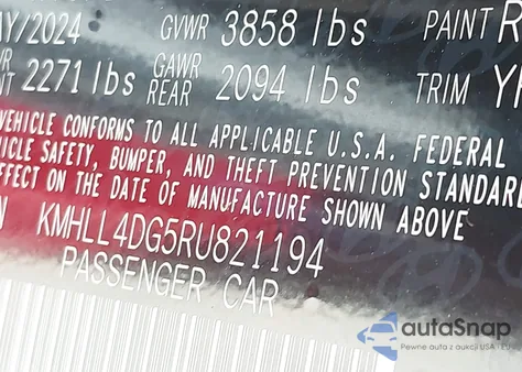 2024 Hyundai Elantra Se from USA, damaged, VIN KMHLL4DG5RU821194